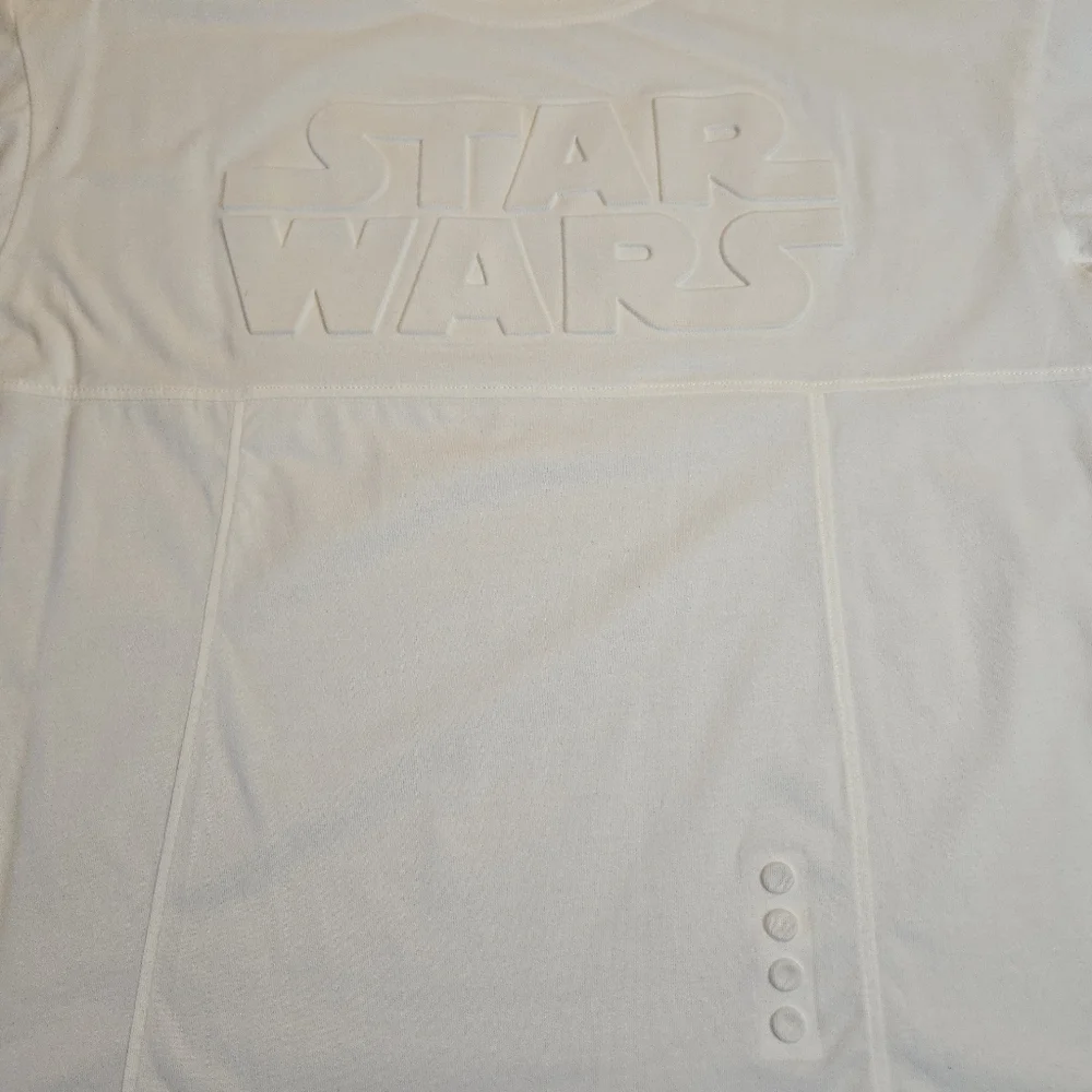 Women's Star Wars Logo Stormtrooper Inspired White Graphic T-Shirt Size - Picture 5 of 8
